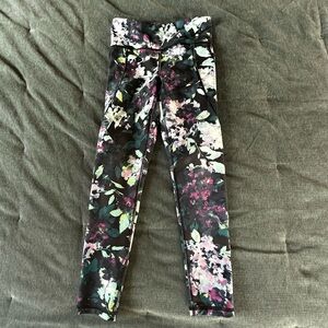 Girls Floral Leggings with side pocket